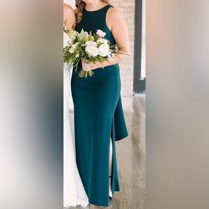 BHLDN emerald green bridesmaids / formal dress